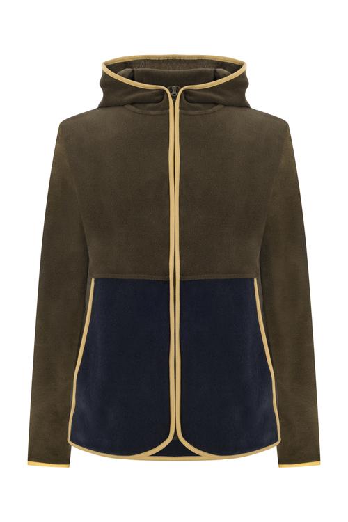  RENK BLOKLU KAPÜŞONLU POLAR SWEATSHIRT