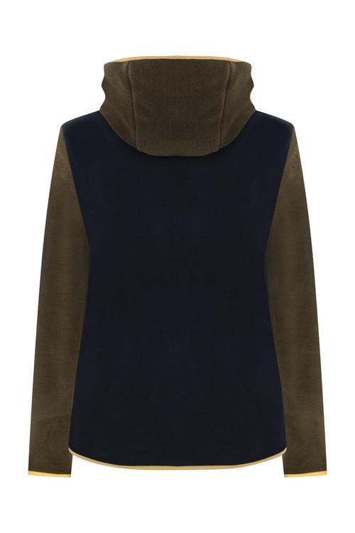  RENK BLOKLU KAPÜŞONLU POLAR SWEATSHIRT