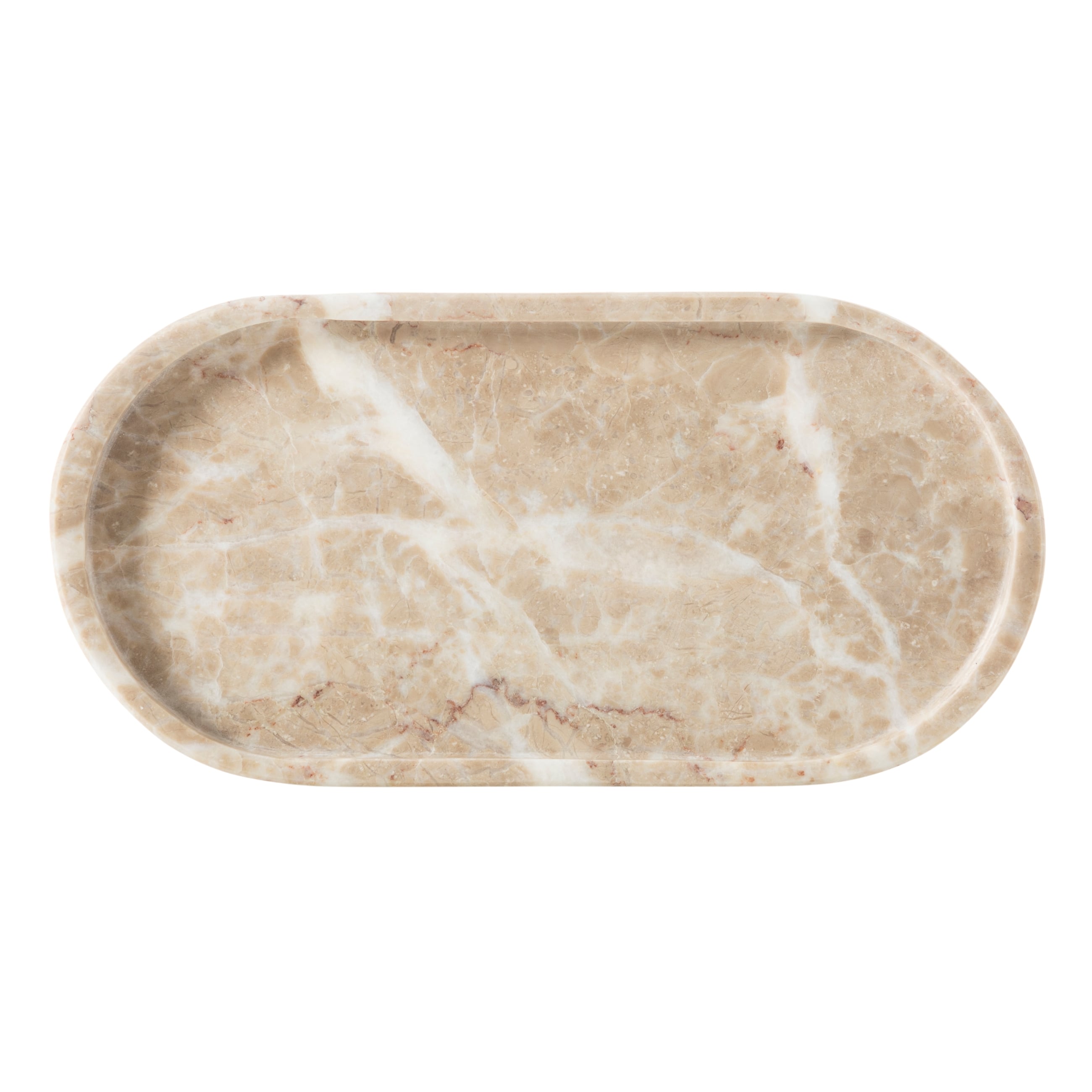 MARBLE BEJ ELIPS BANYO TEPSİSİ