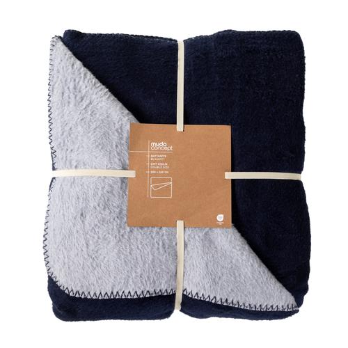  ENNY ÇİFT TARAFLI BATTANİYE GRİ LACİVERT 200X220