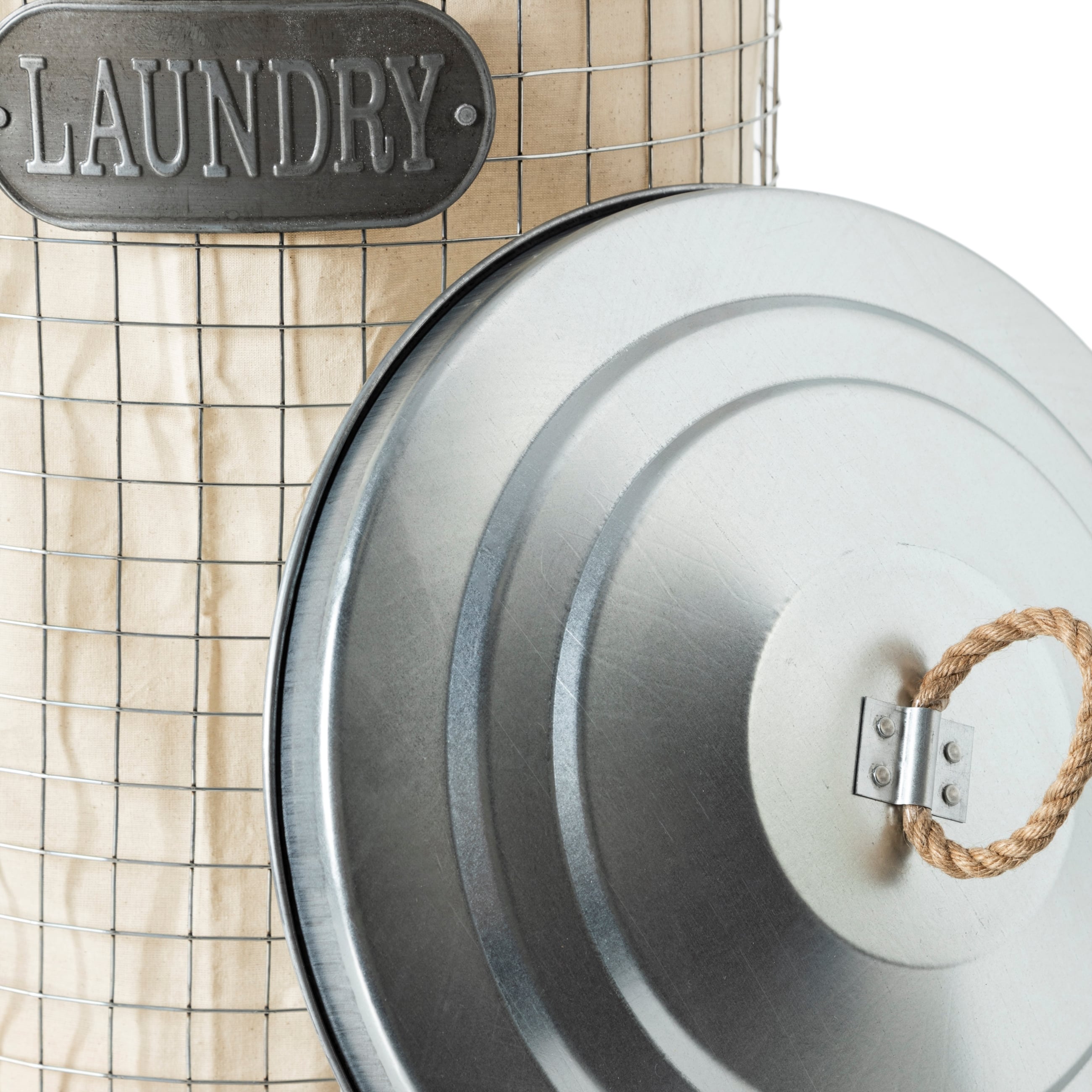 RIVER KAPAKLI METAL ÇAMAŞIR SEPETİ 37X57