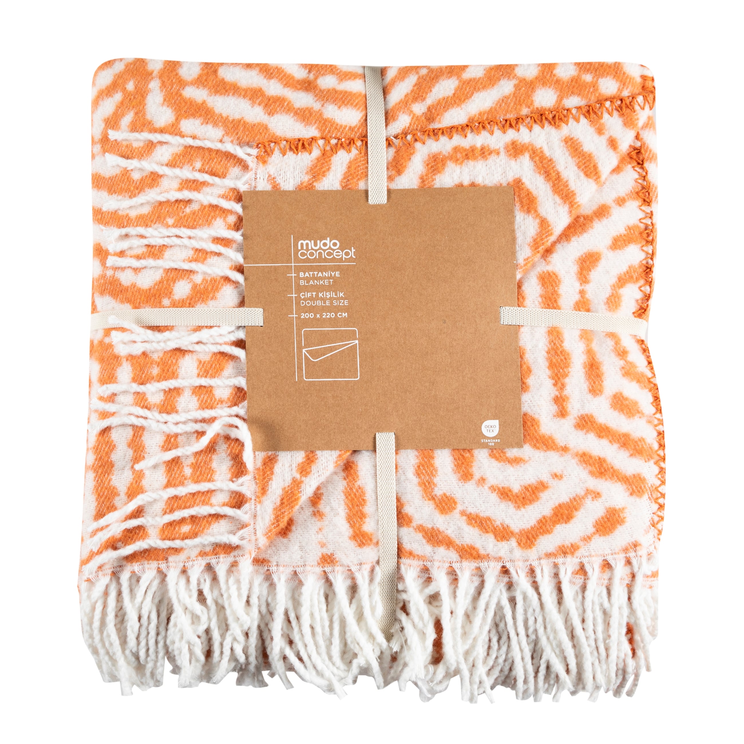 DORA PÜSKÜLLÜ BATTANİYE TURUNCU 200X220