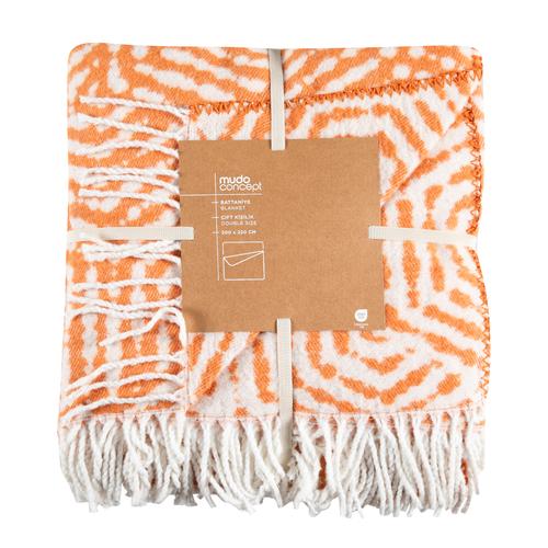  DORA PÜSKÜLLÜ BATTANİYE TURUNCU 200X220