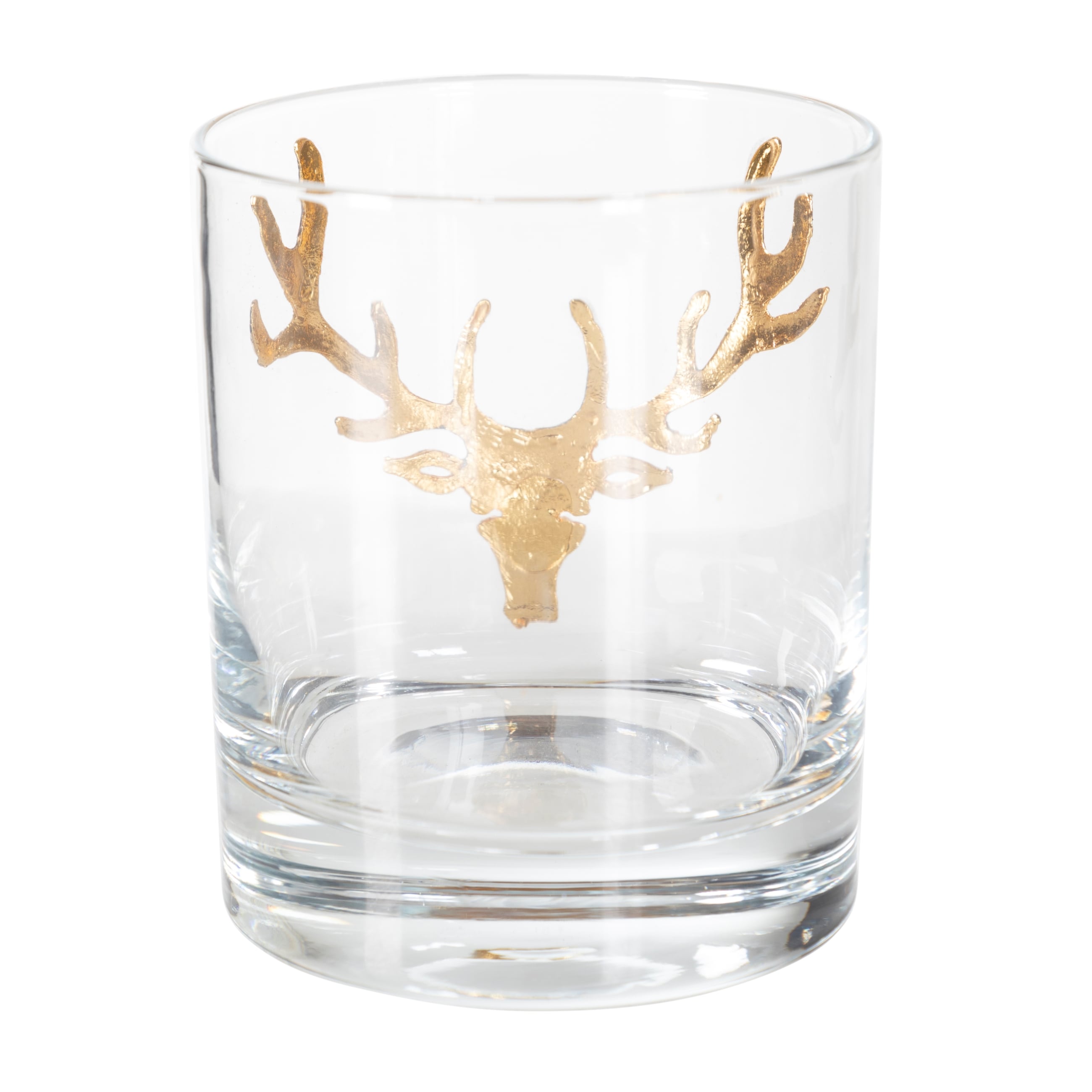 GEYİK FİGÜRLÜ VİSKİ BARDAĞI GOLD