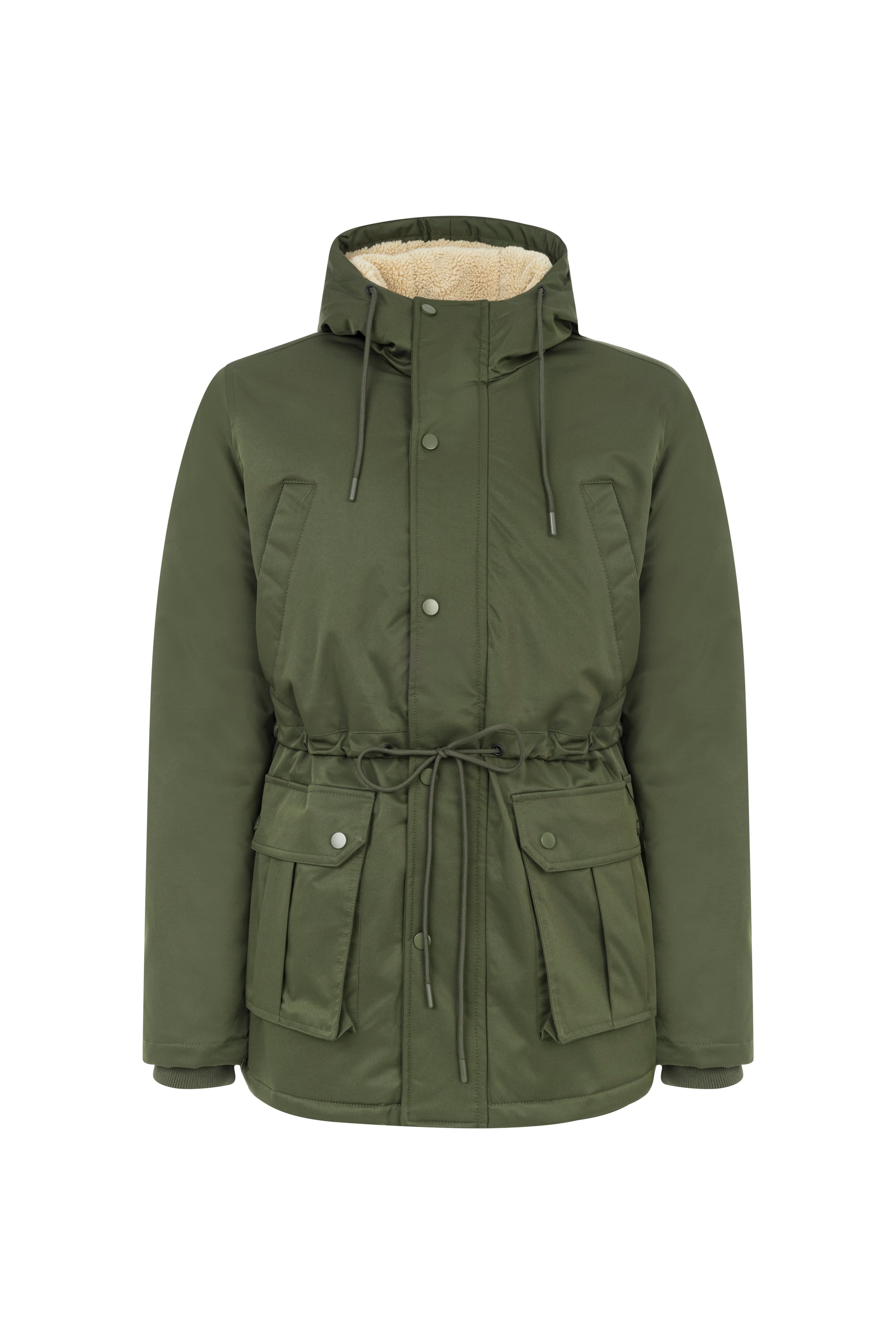 KAPÜŞONLU BAĞLAMA DETAYLI PARKA