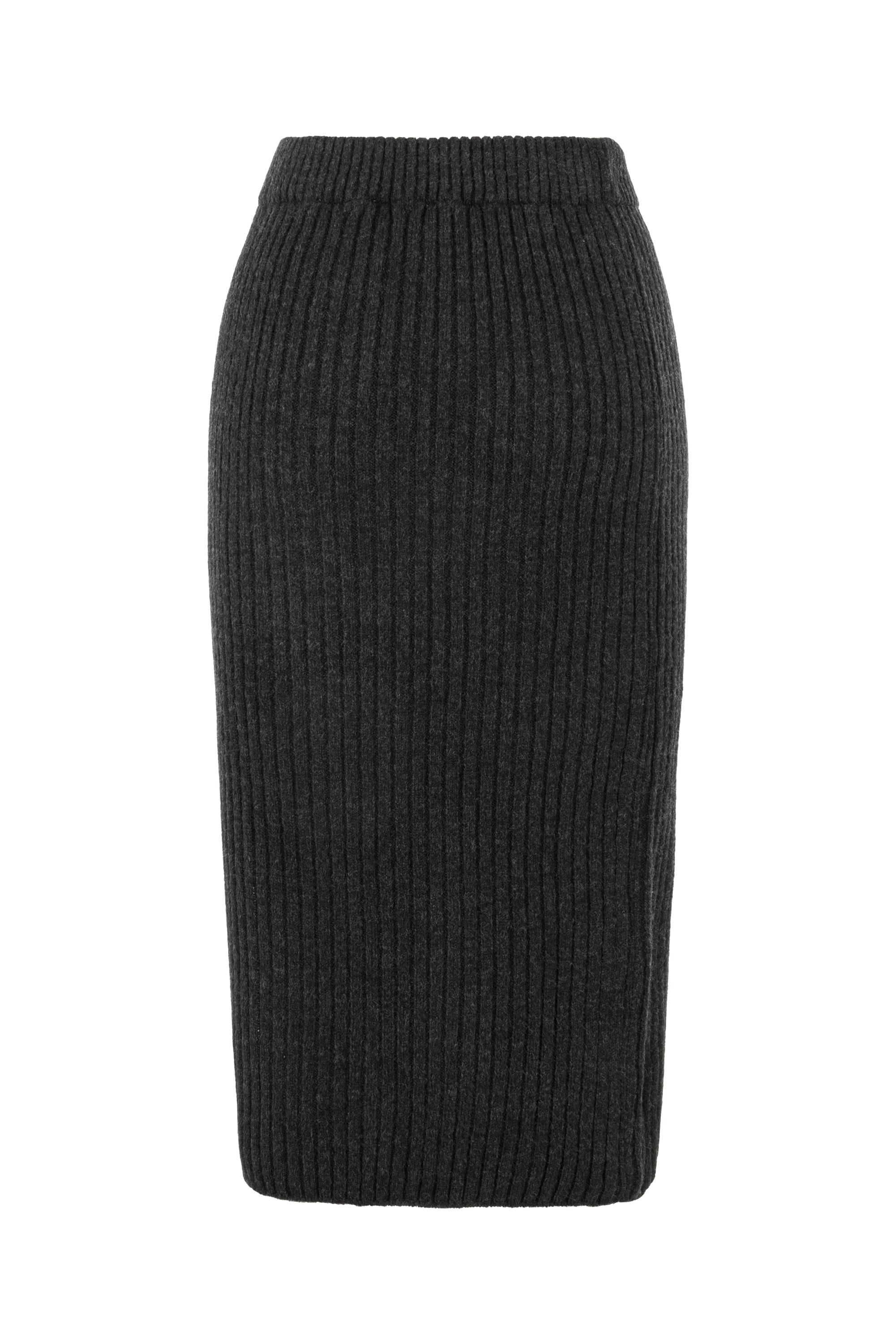 YIRTMAÇLI MİDİ TRİKO ETEK