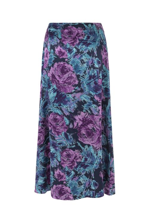  ÇİÇEK DESENLİ MİDİ ETEK