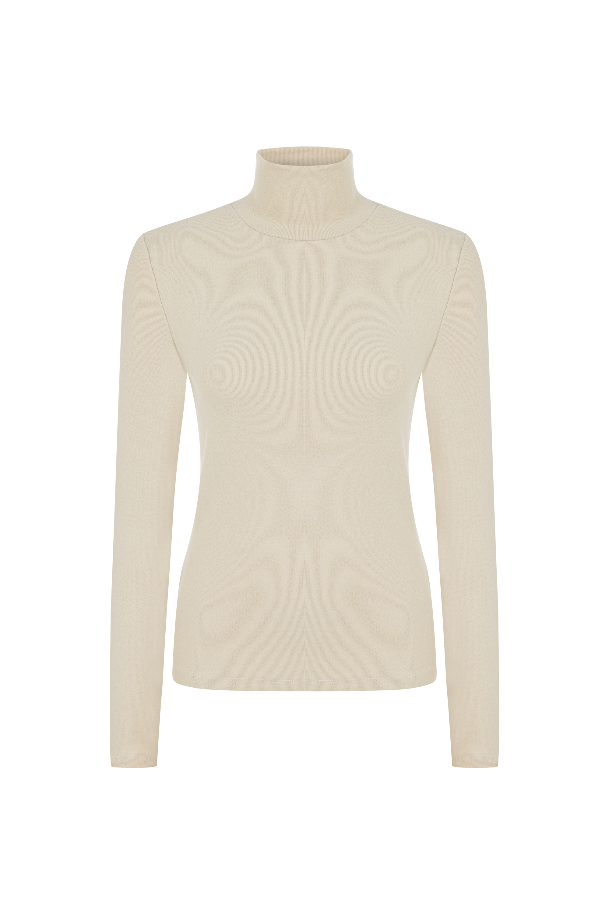 DİK YAKA UZUN KOLLU T-SHIRT