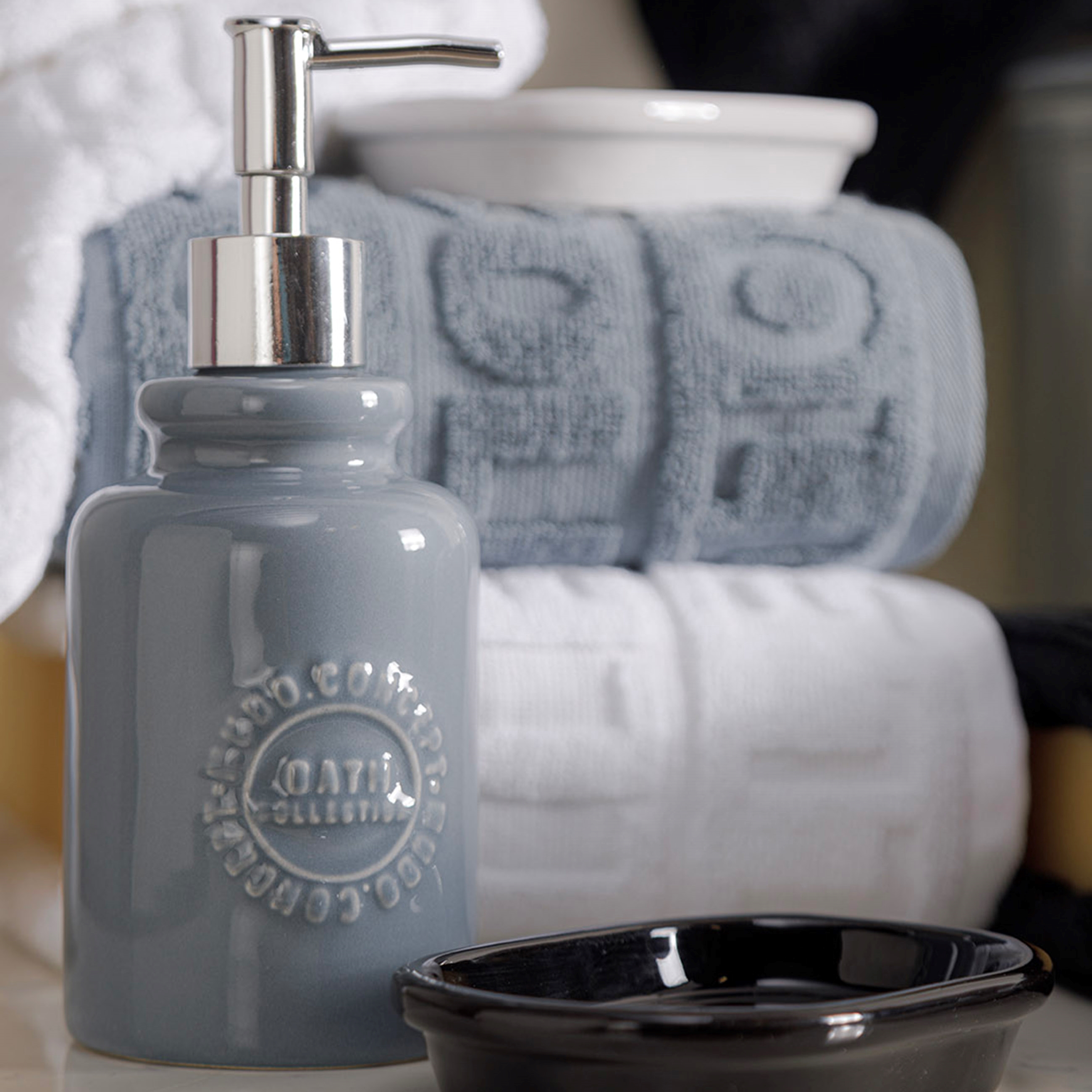 BARNES 5'Lİ KUTULU BANYO SETİ PARLAK GRİ