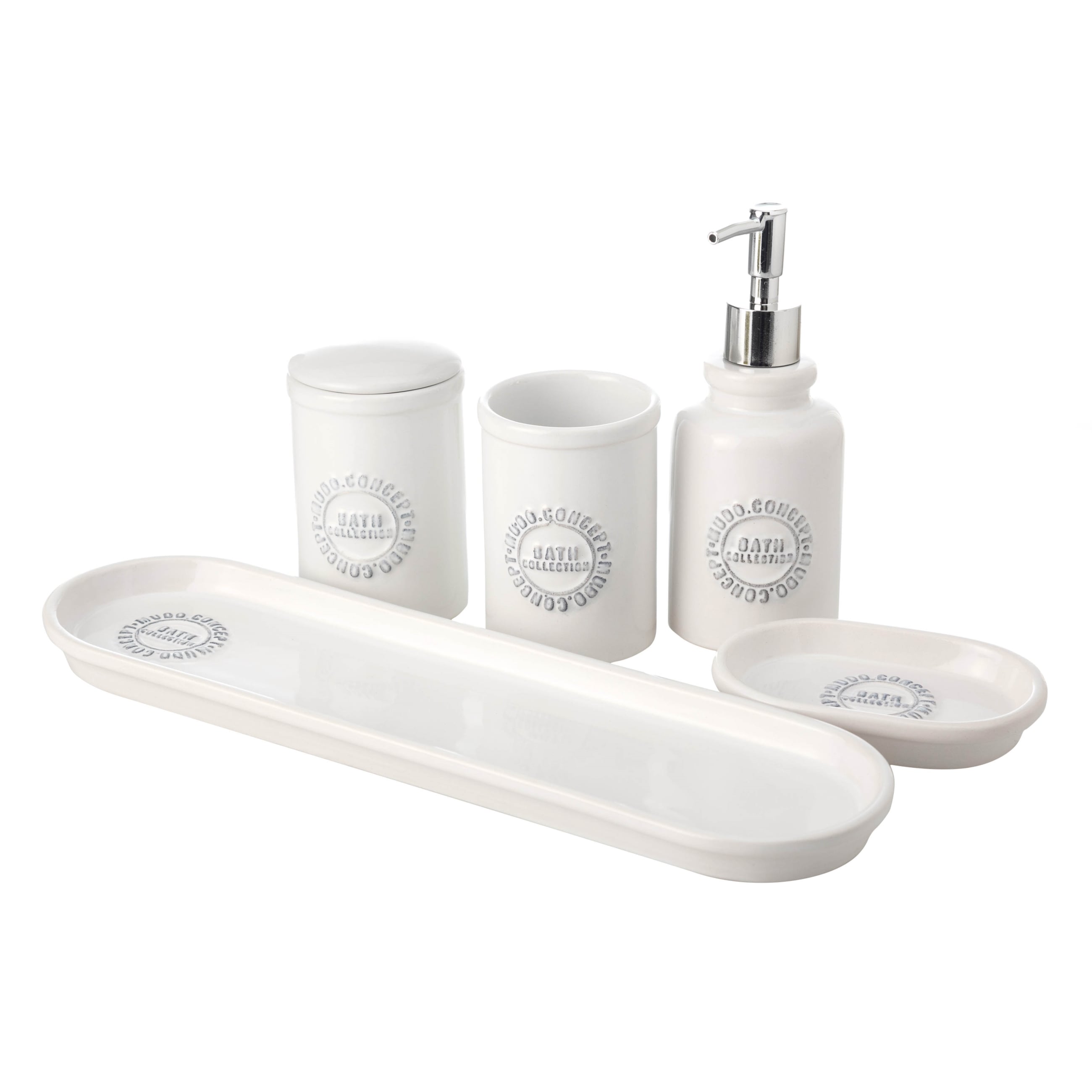 BARNES 5'Lİ KUTULU BANYO SETİ BEYAZ