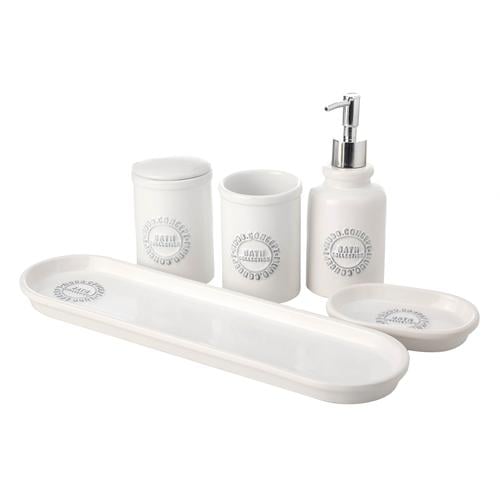 BARNES 5'Lİ KUTULU BANYO SETİ BEYAZ