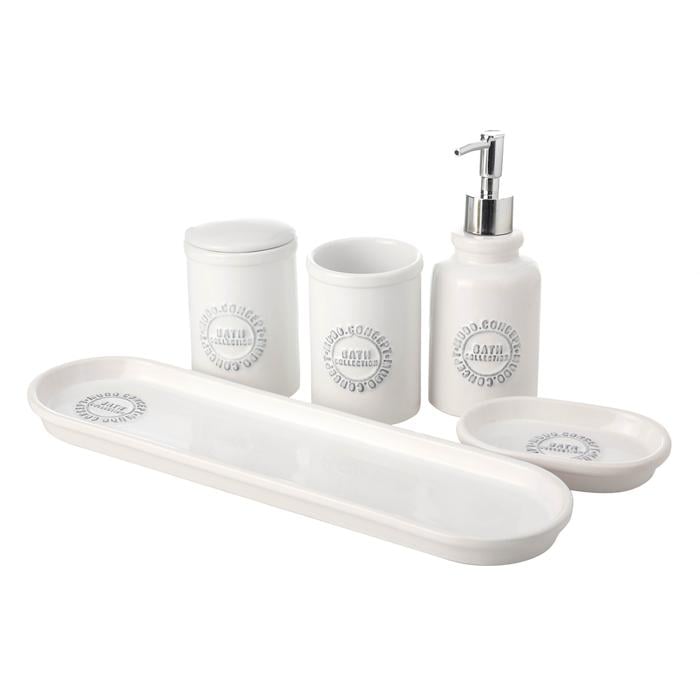 BARNES 5'Lİ KUTULU BANYO SETİ BEYAZ