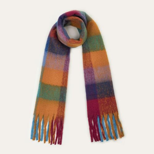  ÇOK RENKLİ PÜSKÜL DETAYLI ATKI