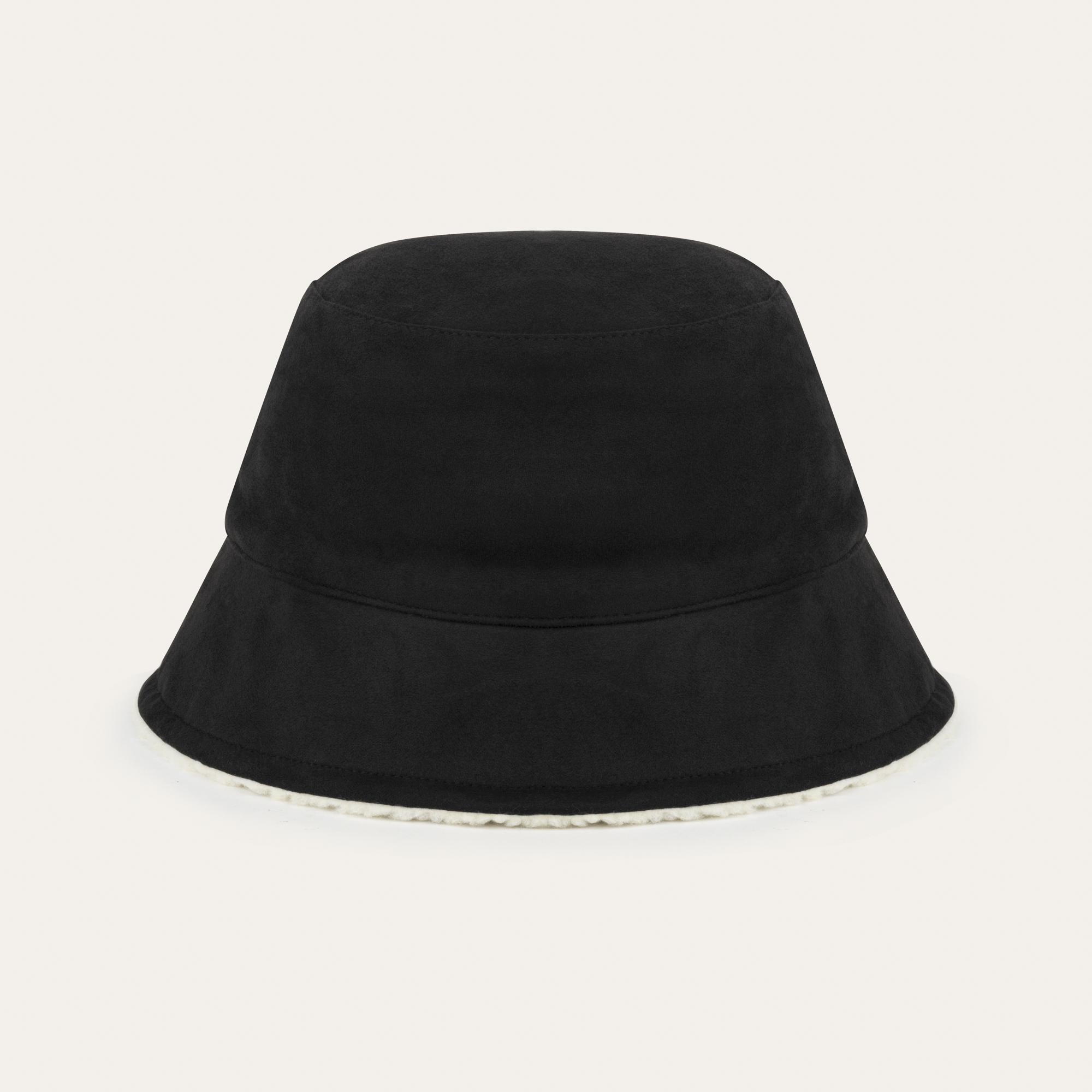 PELÜŞ DETAYLI SÜET GÖRÜNÜMLÜ BUCKET ŞAPKA