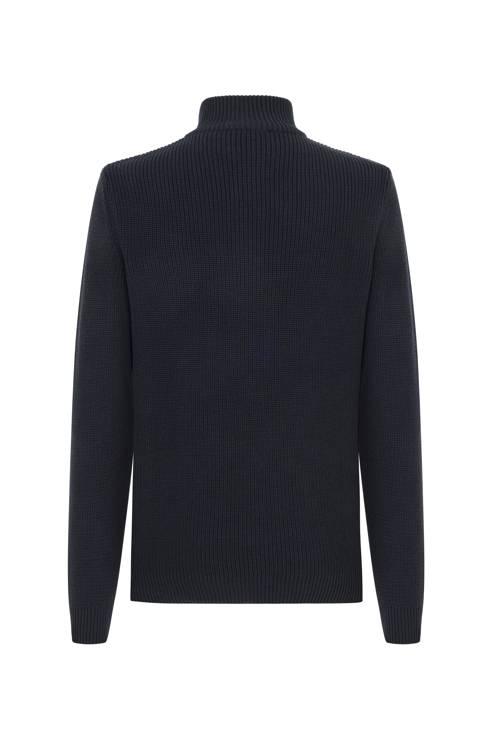 YARIM FERMUARLI DİK YAKA TRİKO KAZAK