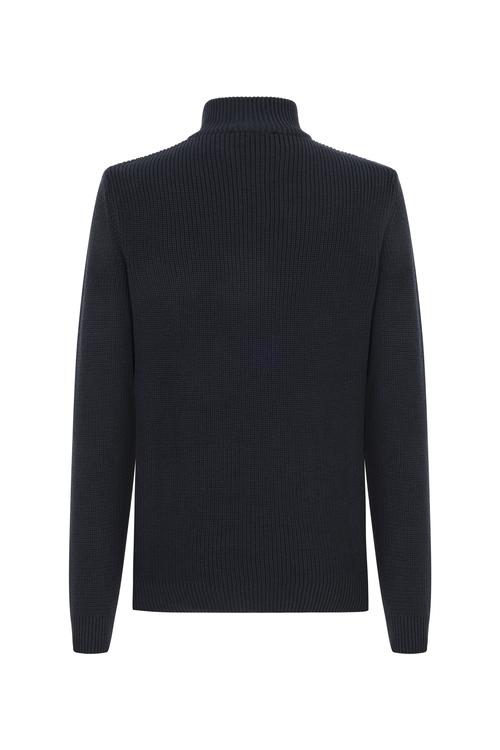  YARIM FERMUARLI DİK YAKA TRİKO KAZAK