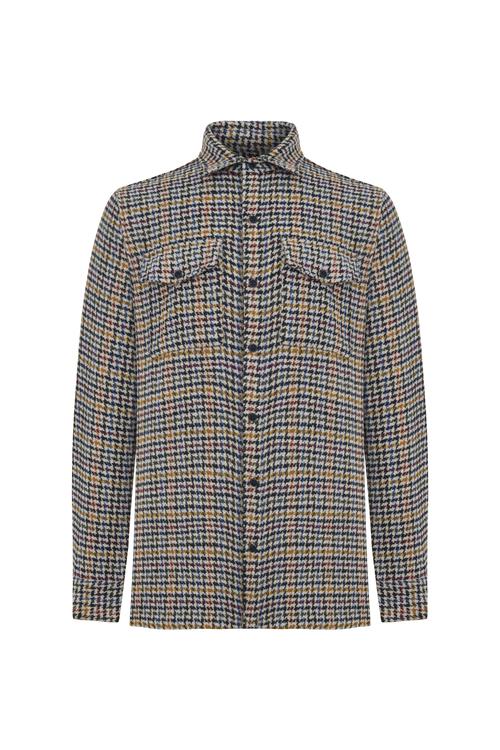  KAZAYAĞI DESENLİ REGULAR FIT GÖMLEK