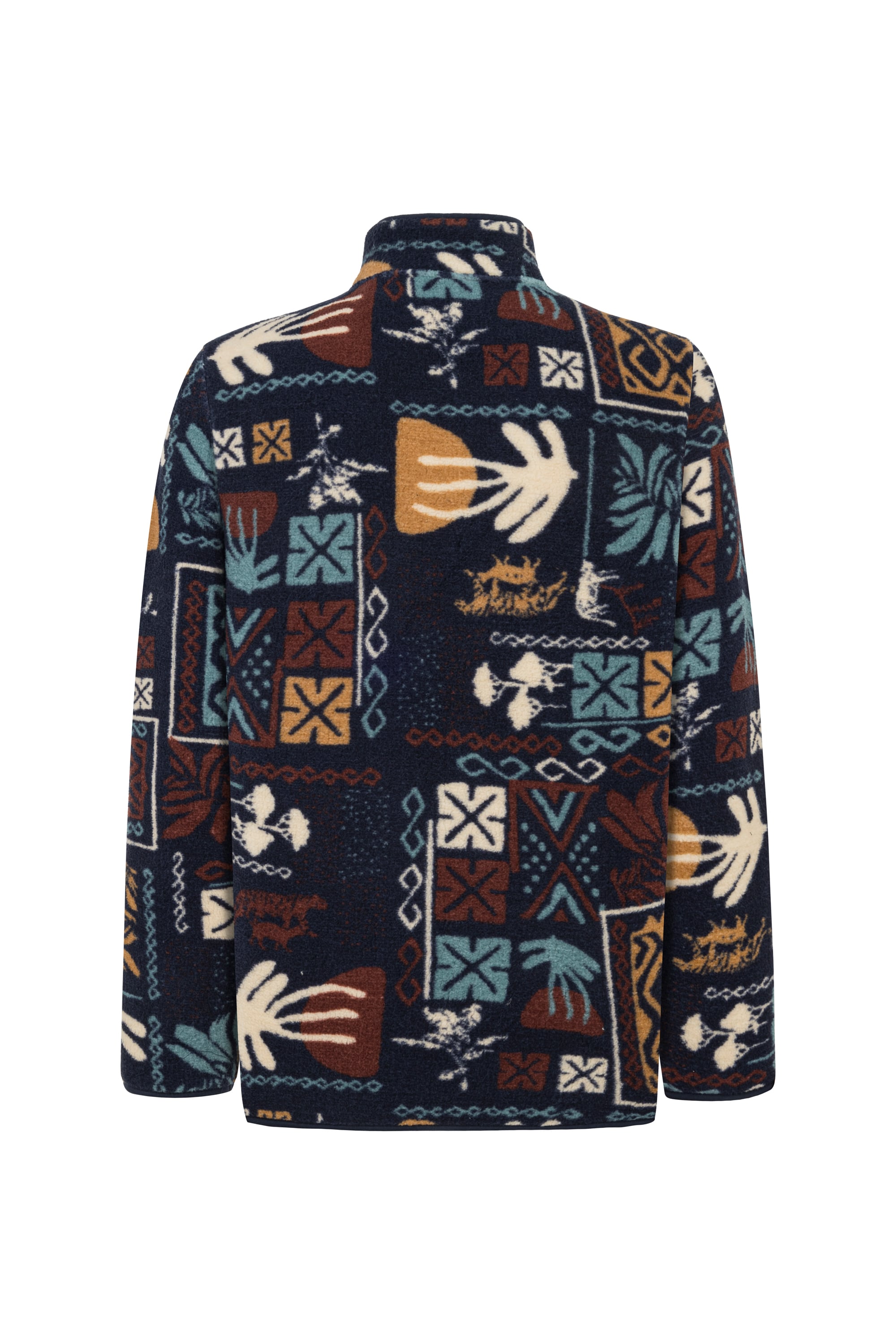 DESENLİ DİK YAKA POLAR SWEATSHIRT