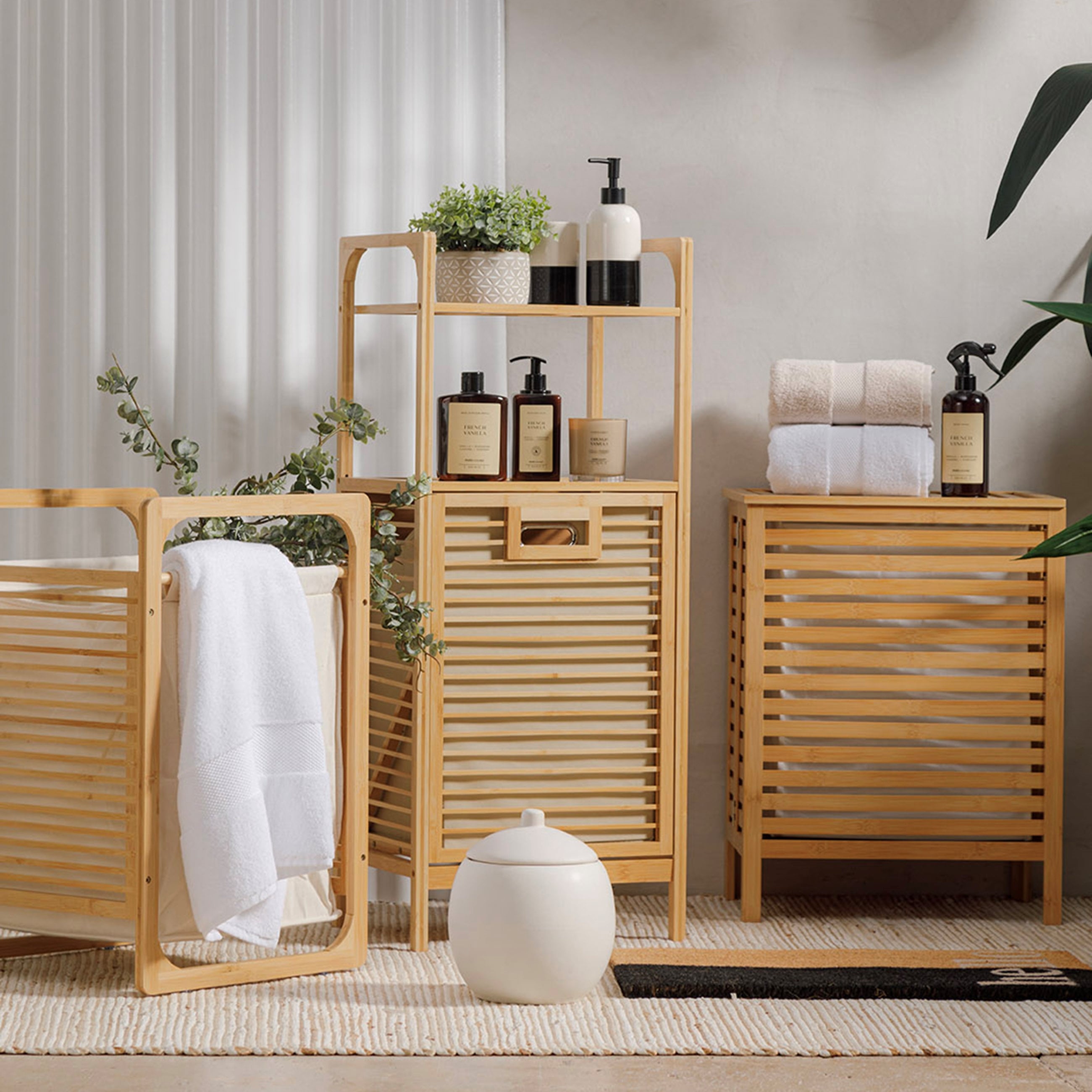 CAVALLA RAFLI BAMBU ÇAMAŞIR SEPETİ 30x40X95,5