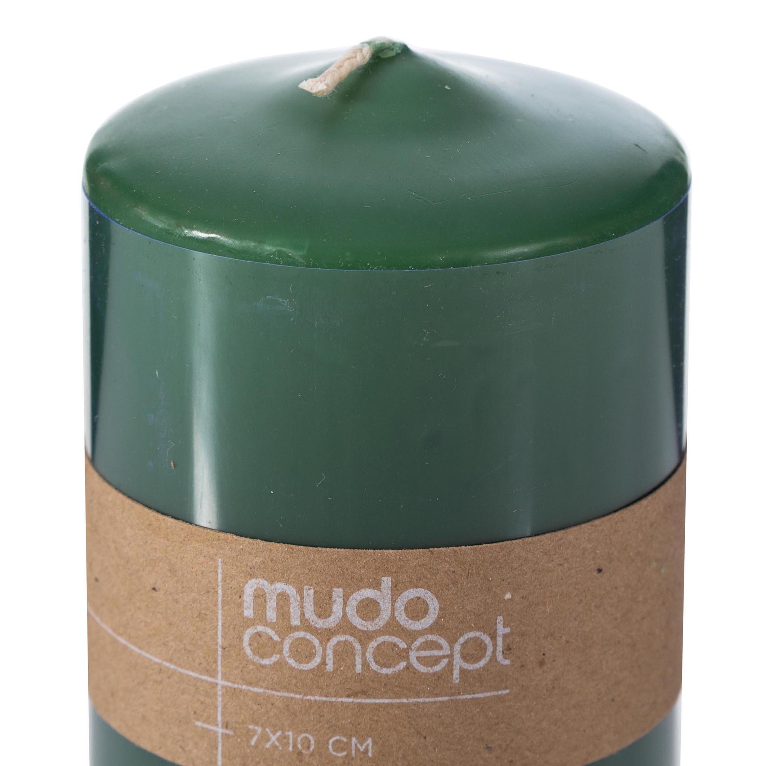 SÜTUN MUM YEŞİL 7X10CM