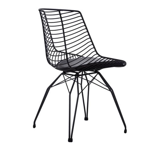  FRANCESCO KOLÇAKSIZ METAL SANDALYE SİYAH