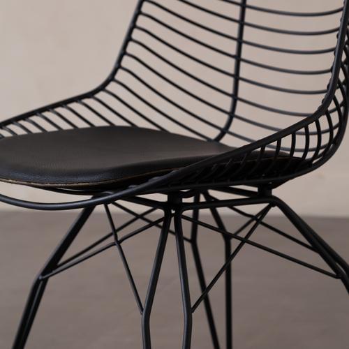  FRANCESCO KOLÇAKSIZ METAL SANDALYE SİYAH