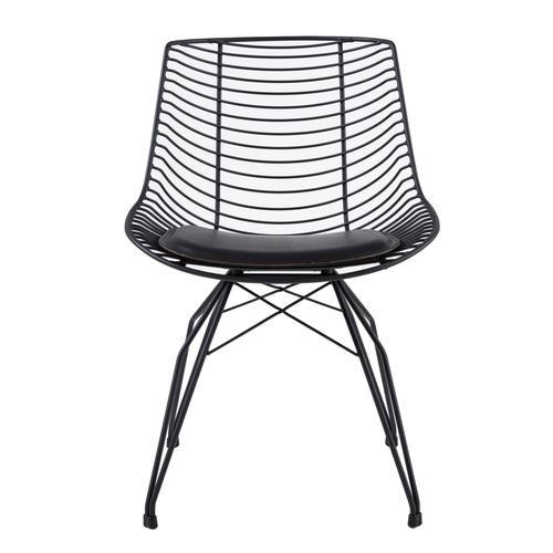  FRANCESCO KOLÇAKSIZ METAL SANDALYE SİYAH