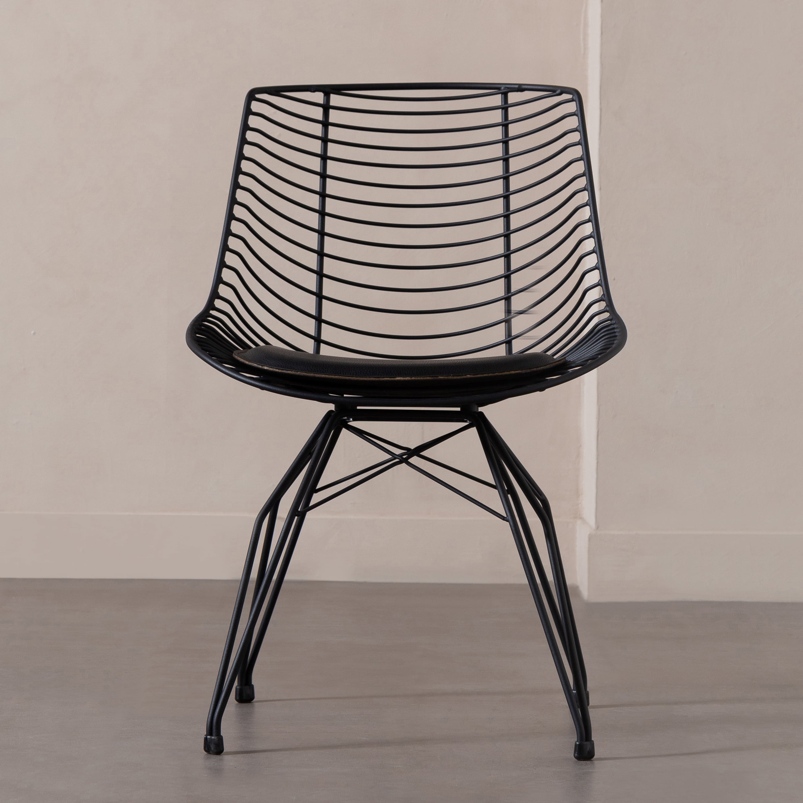 FRANCESCO KOLÇAKSIZ METAL SANDALYE SİYAH