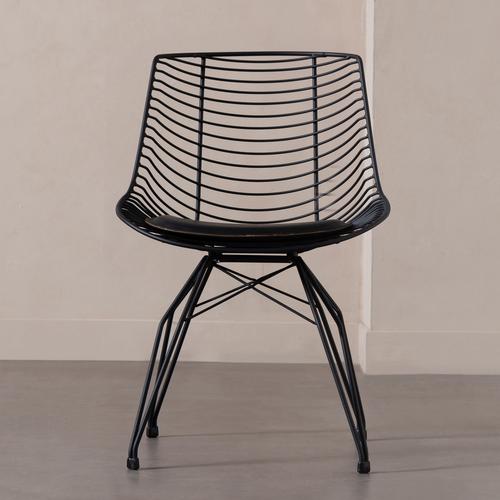  FRANCESCO KOLÇAKSIZ METAL SANDALYE SİYAH