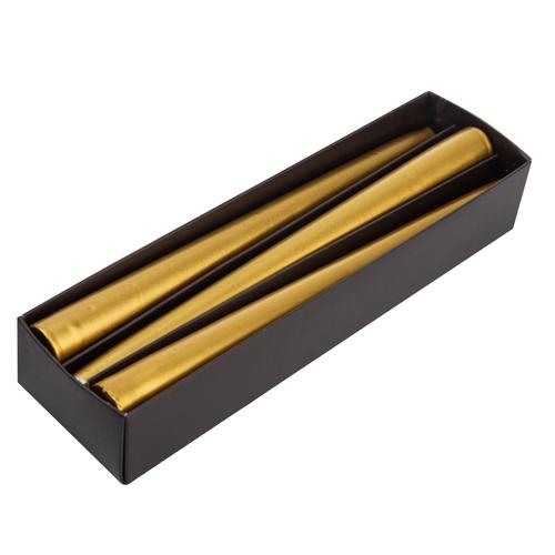 6LI ŞAMDAN MUM GOLD 25CM