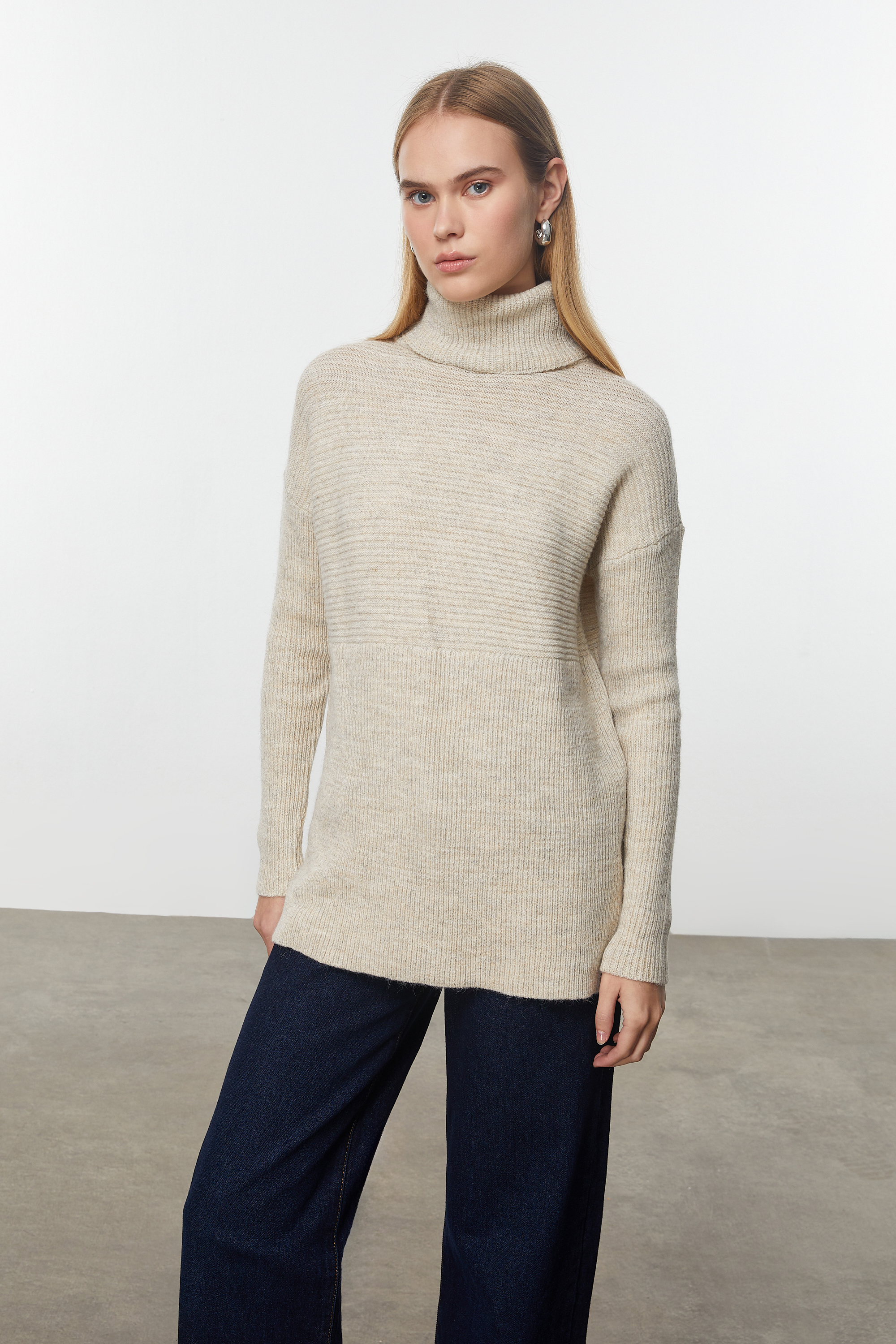 BALIKÇI YAKA TRİKO KAZAK