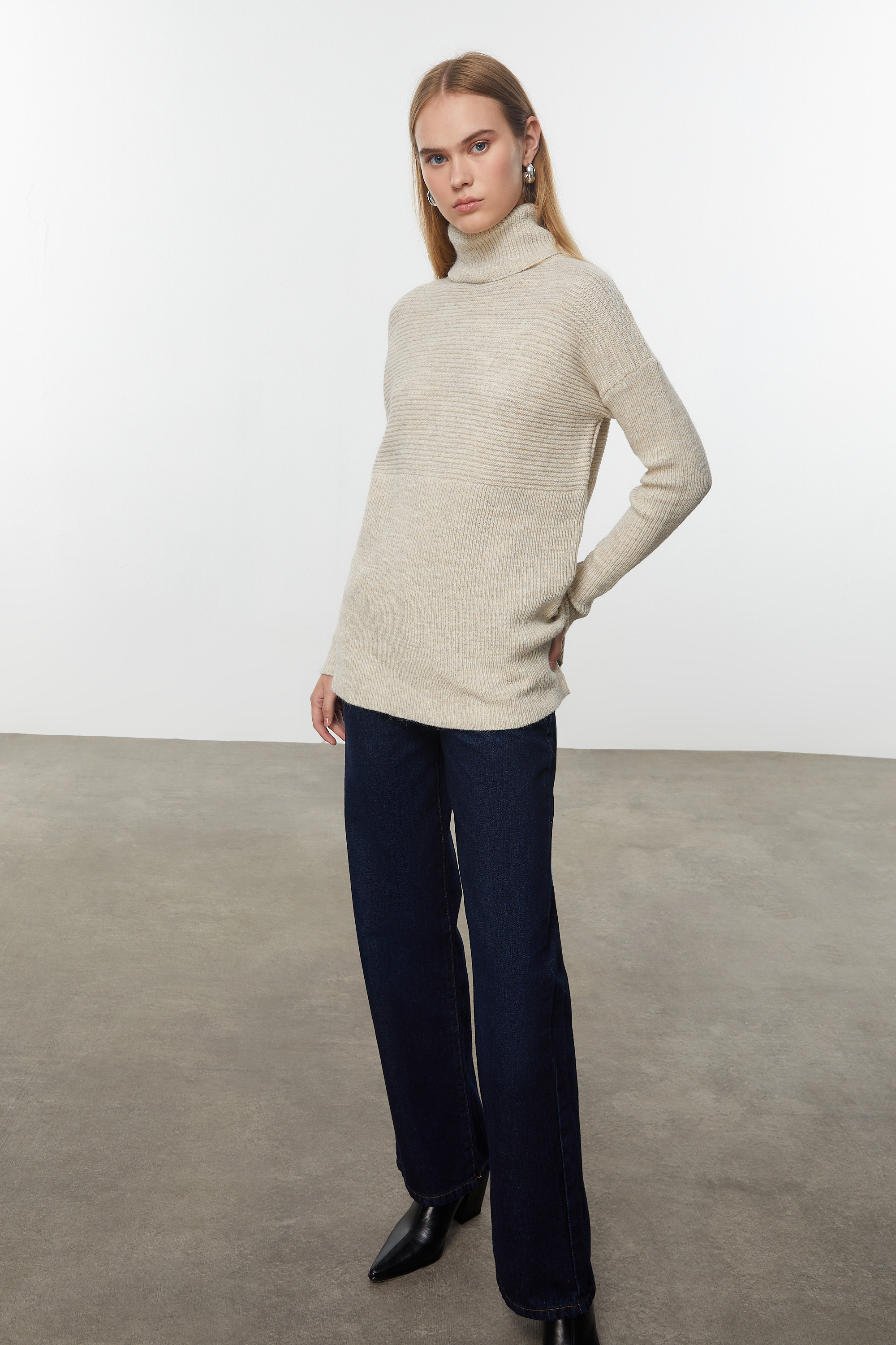 BALIKÇI YAKA TRİKO KAZAK