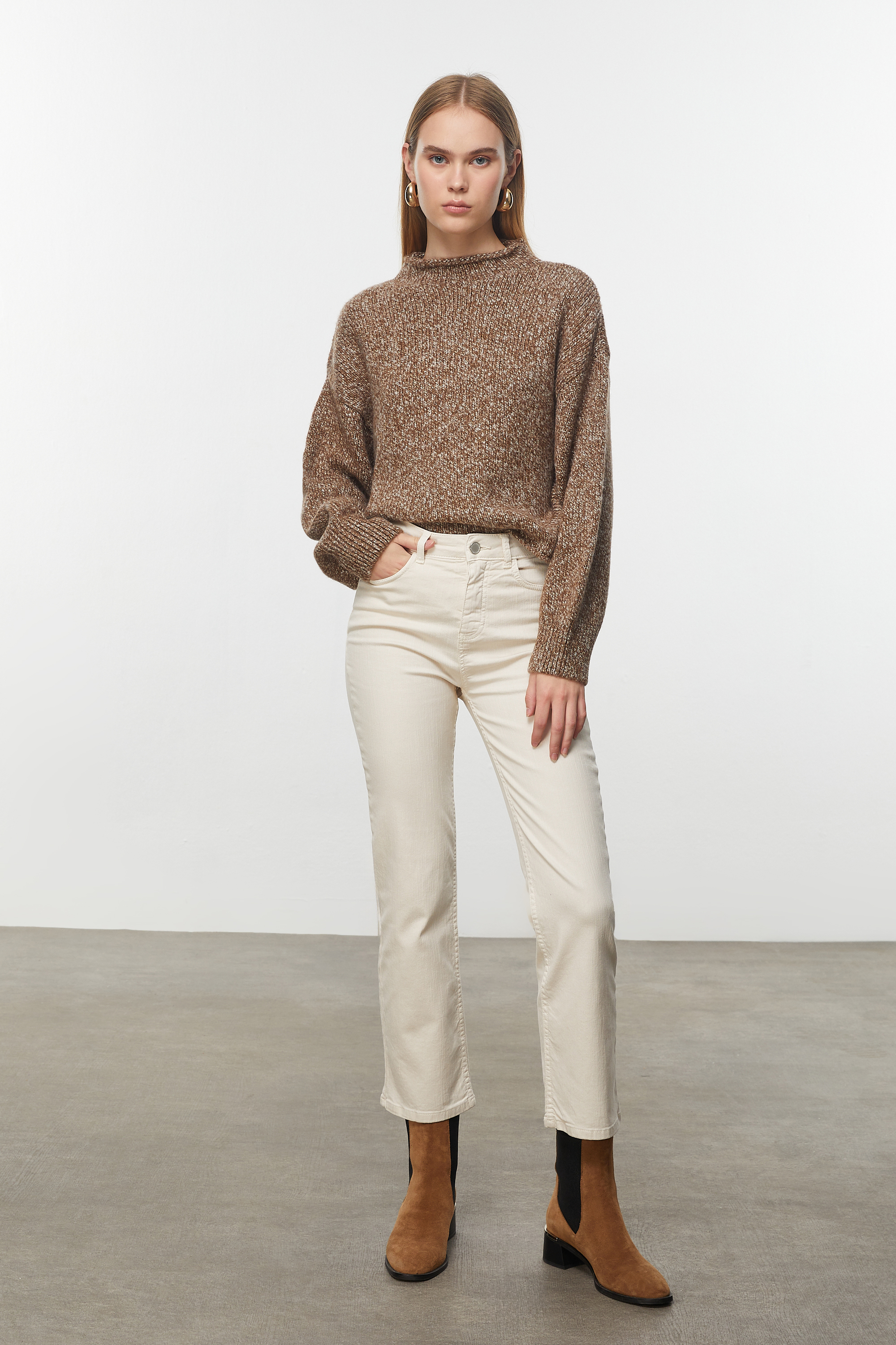 CROP FLARE FIT JEAN PANTOLON