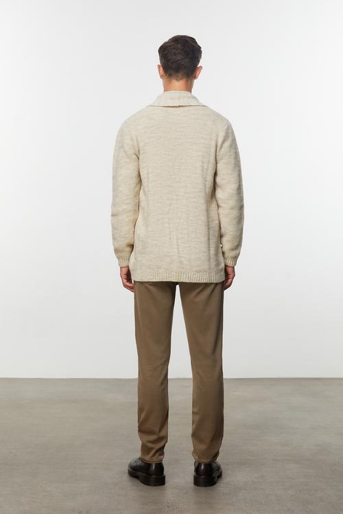  YÜN KARIŞIMLI ŞAL YAKA HIRKA