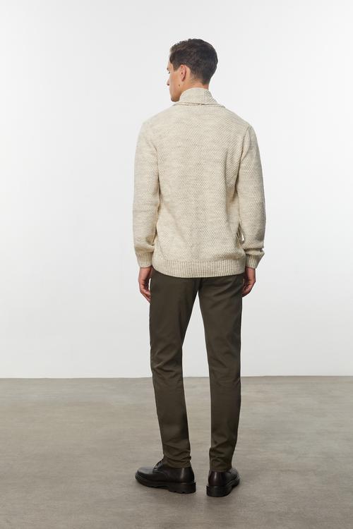  YÜN KARIŞIMLI ŞAL YAKA TRİKO HIRKA