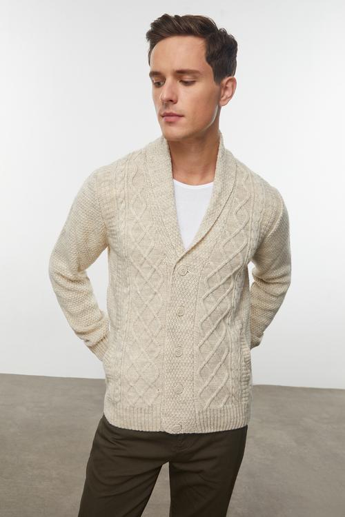  YÜN KARIŞIMLI ŞAL YAKA TRİKO HIRKA