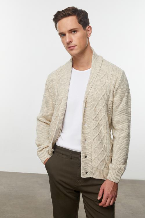  YÜN KARIŞIMLI ŞAL YAKA TRİKO HIRKA