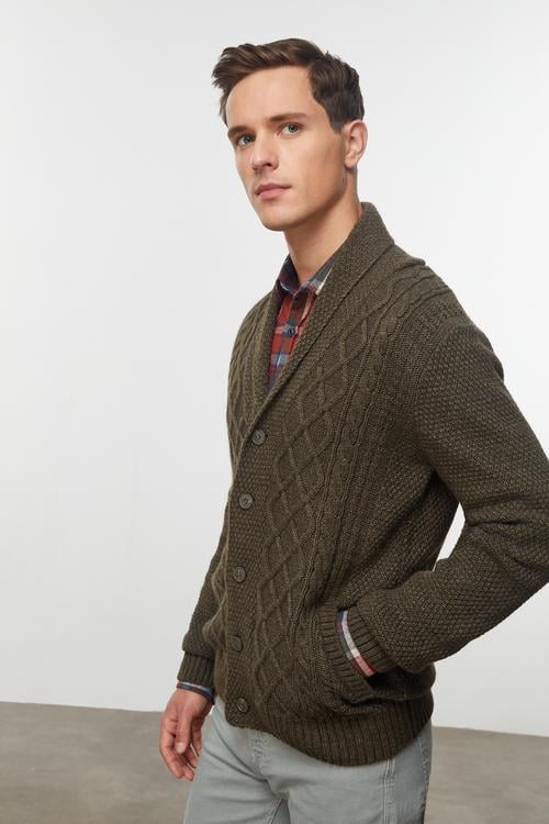  YÜN KARIŞIMLI ŞAL YAKA TRİKO HIRKA