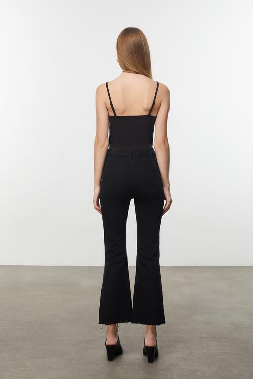  KESİK UÇLU FLARE FIT JEAN PANTOLON