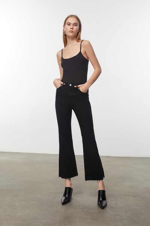  KESİK UÇLU FLARE FIT JEAN PANTOLON
