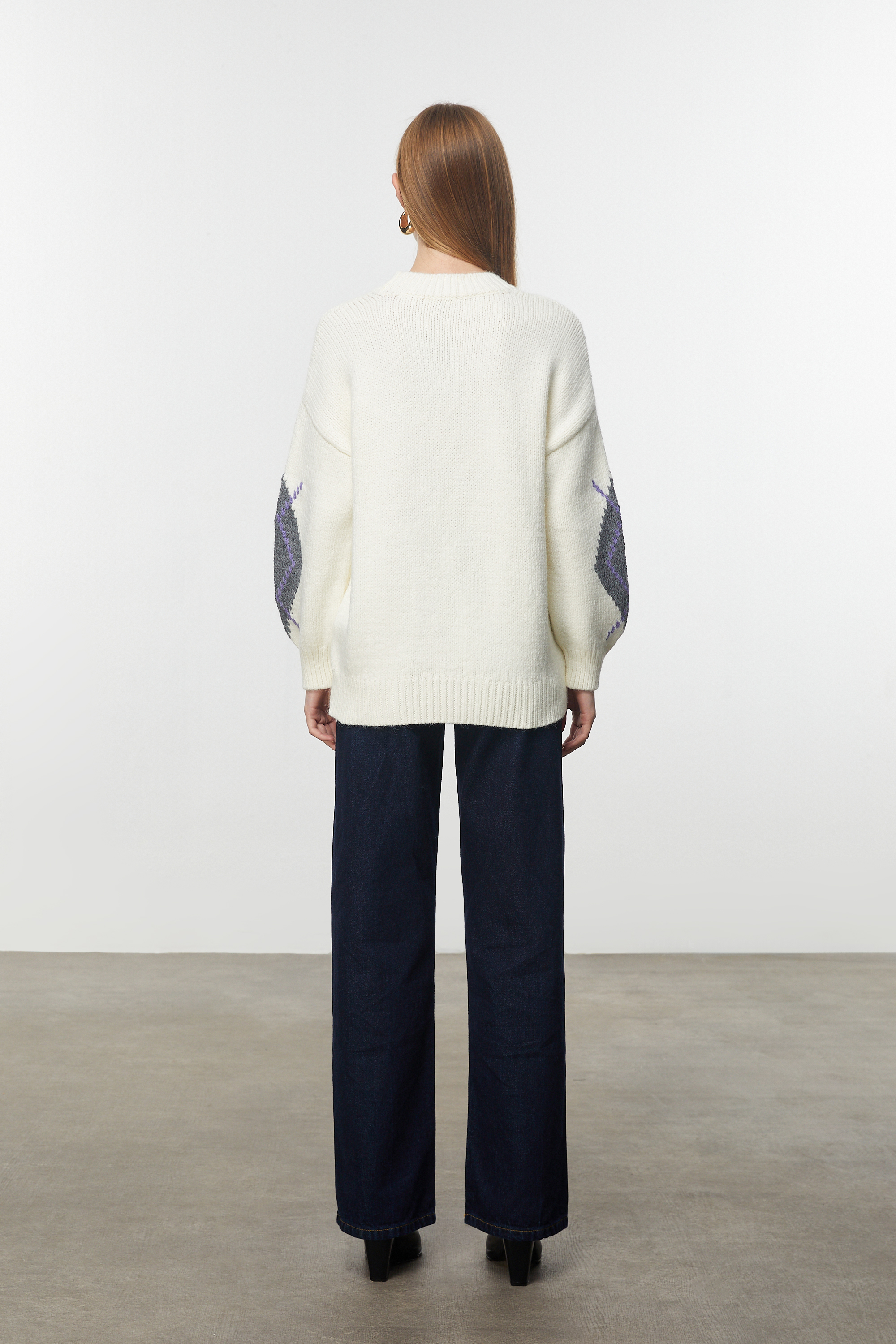 BAKLAVA JAKARLI TRİKO KAZAK