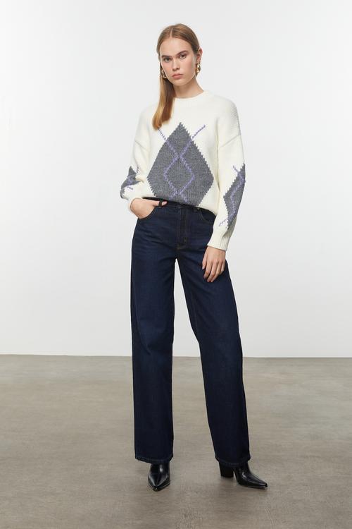  BAKLAVA JAKARLI TRİKO KAZAK