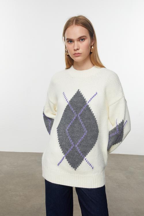  BAKLAVA JAKARLI TRİKO KAZAK