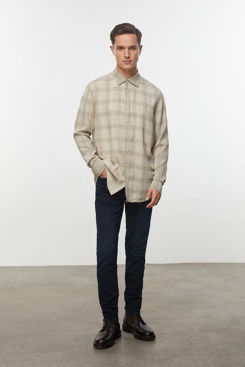  LİYOSEL KARIŞIMLI EKOSELİ REGULAR FIT GÖMLEK