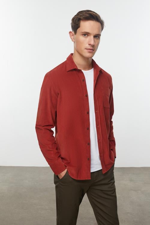  REGULAR FIT KADİFE GÖMLEK