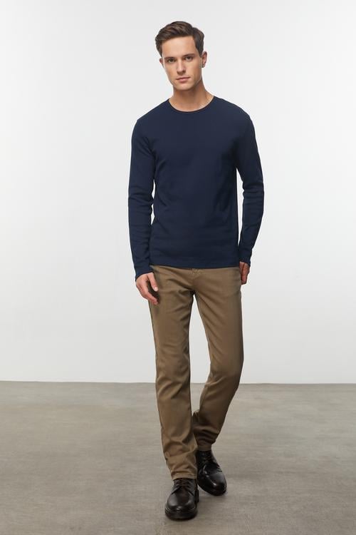  BİSİKLET YAKA UZUN KOLLU T-SHIRT