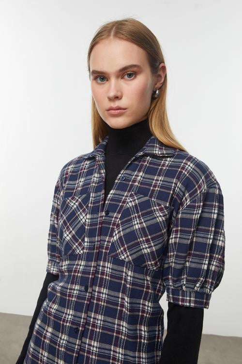  EKOSELİ MİNİ GÖMLEK ELBİSE