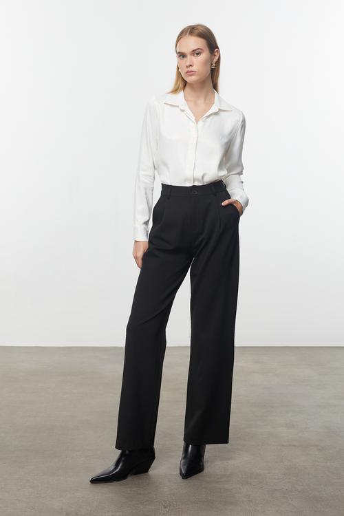  PENS DETAYLI FLARE FIT KLASİK PANTOLON