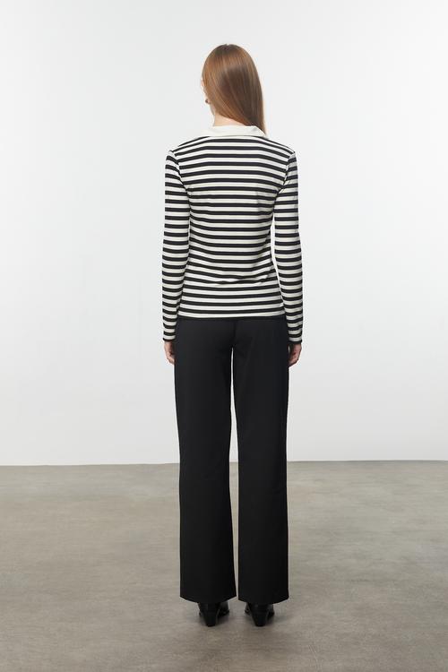  ÇİZGİLİ UZUN KOLLU BLUZ