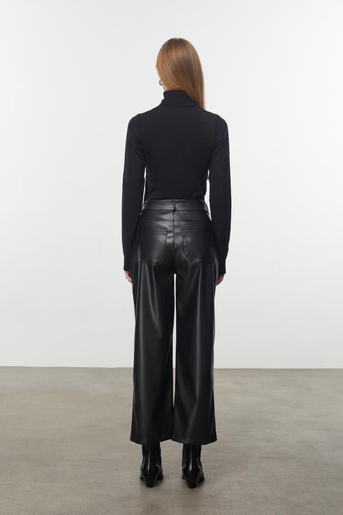  DERİ GÖRÜNÜMLÜ CULLOTE PANTOLON